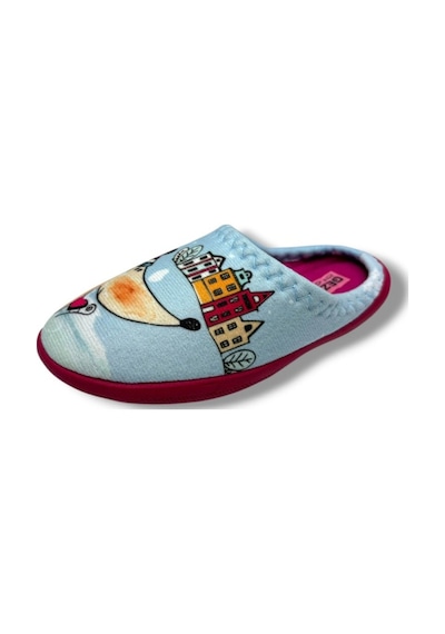 Gezer 14531-26 Happy Winter Termal Kız Çocuk Ev Terlik 30-35 Mavi