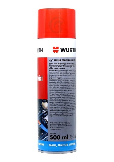 Würth 3x Motor Temizleyici Sprey 500 Ml Su Gerekmez Çok Renkli