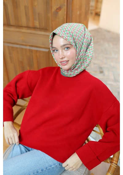 Silk Home Olinda Eşarp 48005-12 Yeşil, Soğan Kabuğu, Sarı