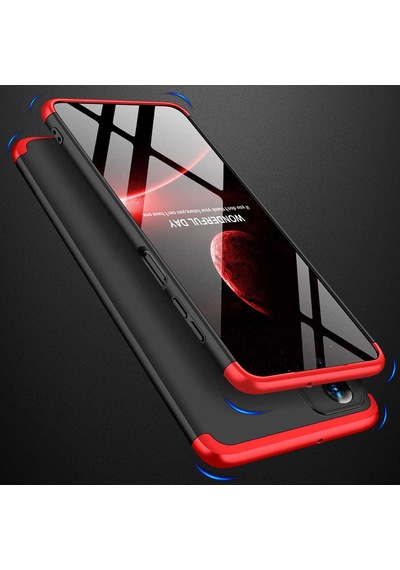 Samsung Uyumlu Galaxy M23 Kılıf Zore Ays Kapak Siyah-Kırmızı