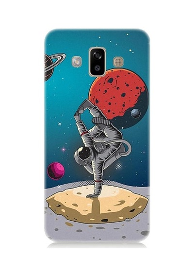 Samsung Galaxy J7 Duo Uyumlu Break Dans Yapan Astronot Desenli Silikon Kılıf