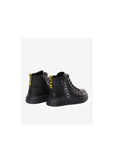 Greyder Kız Çocuk Siyah Hakiki Deri Sneaker Bot 5k5nb66650 Sıyah Floter