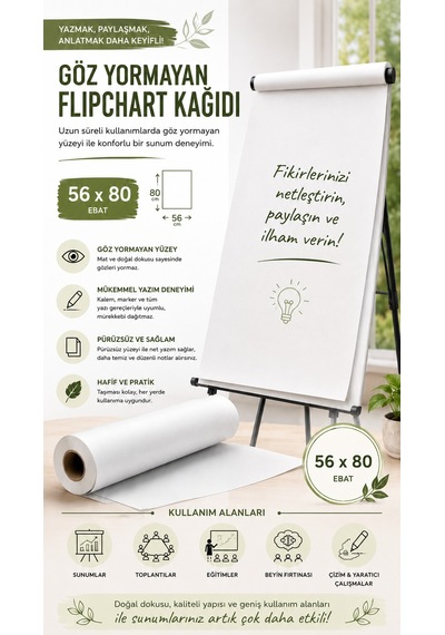 Premium Çocuklar İçin Göz Yormayan Kullan At Kağıt 56x80 Cm 50 Li Çizim, Boyama Ve Yaratıcı Etkinlikler İçin