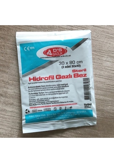 DS Steril Hidrofil Gazlı Bez 30 x 80 CM 500 Adet