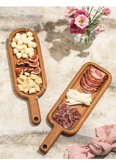 Tr Ahşap 2'li Sunum Tahtası - Steak Sunum - Ahşap Servis Tabağı - Ahşap Sunumluk Diğer