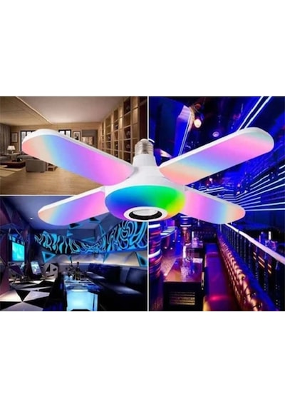 Helios: Bluetooth 4+1 Music Magic Led Pervane Işık, 36w, Rgb Hs 2092
