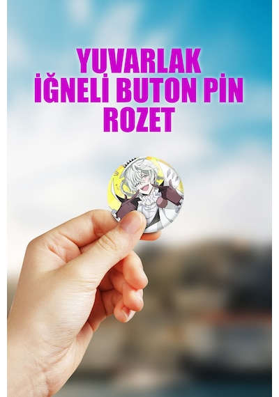 Nikolai Gogol Bungou Stray Dogs Çanta Süsü Rozet İğneli Buton Rozet Seti 1 Adet Tekli