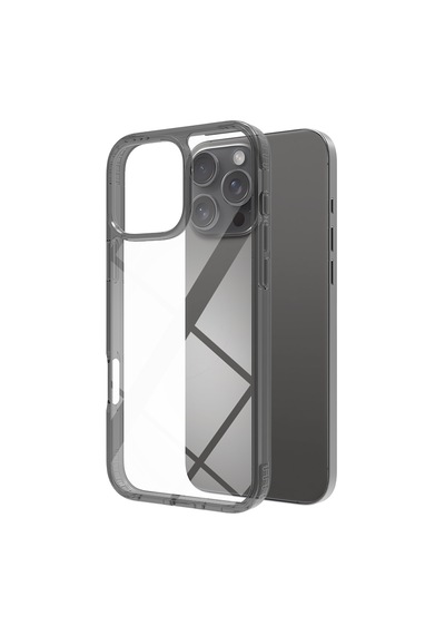 Apple Uyumlu iPhone Buff 16 Pro Max Air Hybrid Şeffaf Kılıf Smoke Black