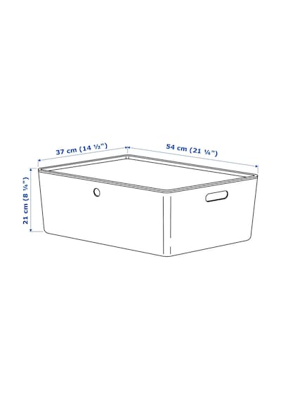 Ikea Kuggıs Büyük Kapaklı Depolama Kutusu 37 X 54 X 21 Cm Beyaz