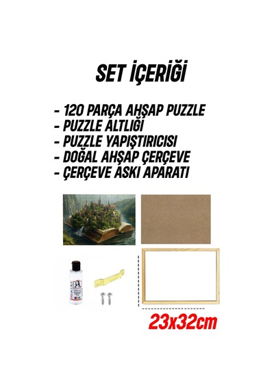 Ahşap Çerçeveli Puzzle - Tablo Hthp - 009 23 X 32 120 Parça