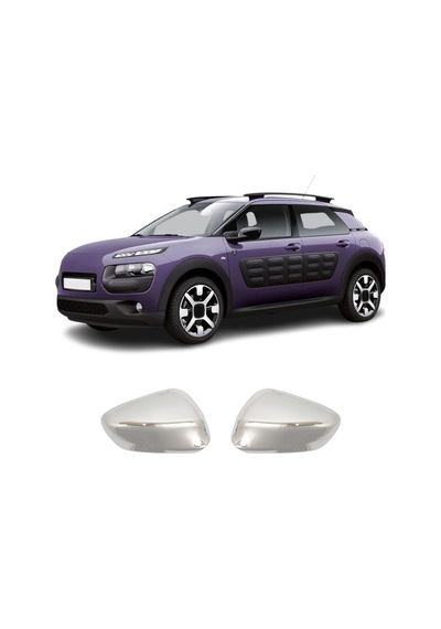 Citroen Cactus Uyumlu 2014 Ve Üzeri Krom Ayna Kapağı 2 Parça Paslanmaz Çelik