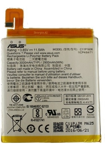 Asus Zenfone 3 Laser Zc551Kl C11P1606 Batarya Pil
