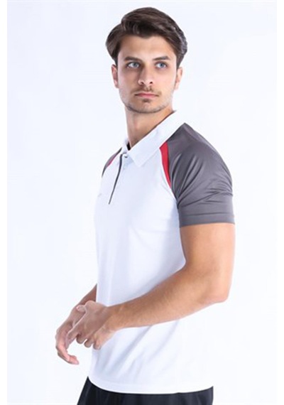 Sportive Model 06 Kamp Tişörtü-beyaz/antrasit-5043 Antrasit