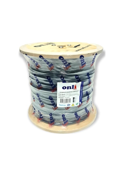 Onli 2+1 0.50mm 500Metre Dış Ortam CCTV Kamera Kablosu Siyah