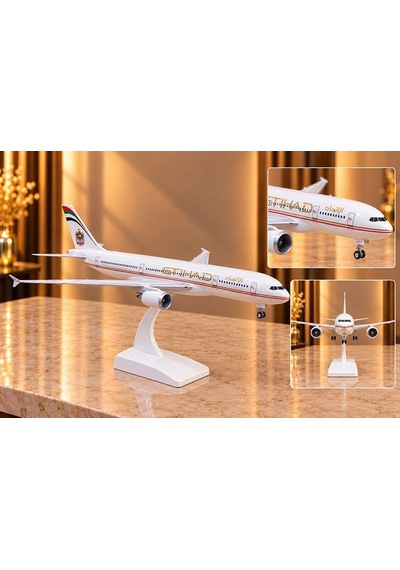 Özel Seri Erkek Dekor Metal Etihad Airways Yolcu Uçağı Maketi Standlı Dekoratif