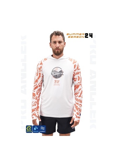 Fujin Pro Angler S24 Hooded Lambuka Somon Beyaz