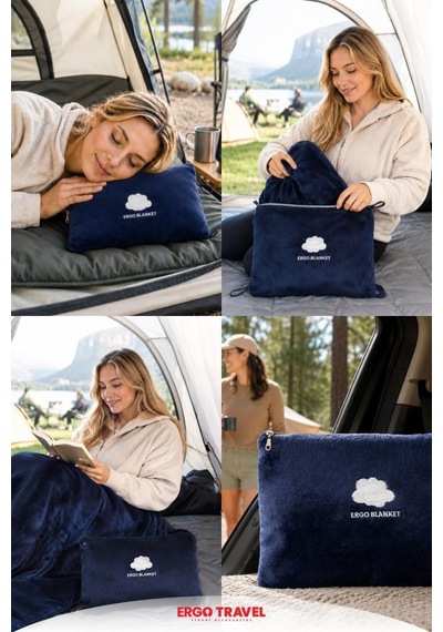 160 110 Cm Ergo Blanket Ultrasoft 250 Gr/m2 Lacivert Parıltılı Battaniye Diğer