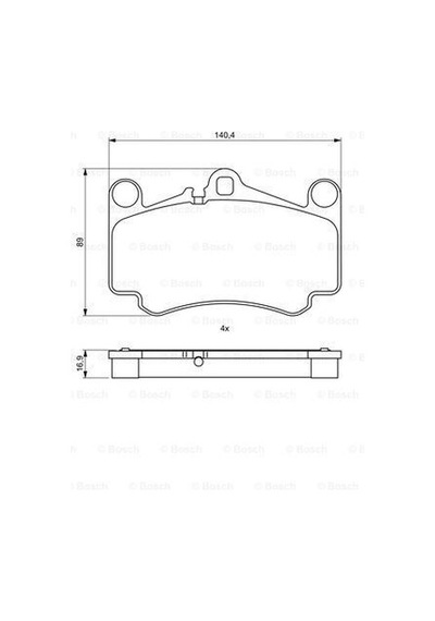 BOSCH 986494710 ÖN BALATA PORSCHE 911 (03-05)