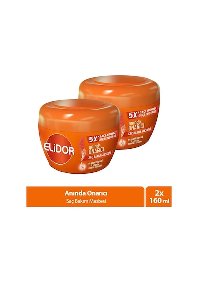 Elidor Saç Bakım Maskesi Anında Onarıcı 160 Ml X2