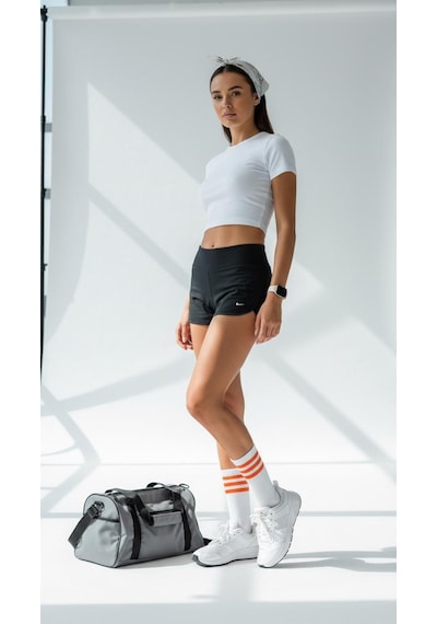 Plus Scorpion Unisex Tenis Çorabı 2 Lü Set Pamuklu, Nefes Alabilir, Günlük & Spor Kullanımına Uygun Beyaz Çorap Beyaz
