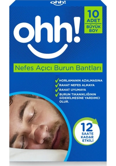 Ohh 12 Saate Kadar Etkili Burun Bandı 10'lu