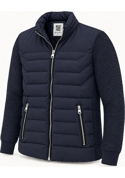 Tiger Force Slim Fit Erkek Kolu Triko Mont 7818 Lacivert