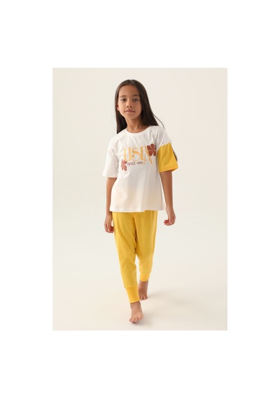 U.s. Polo Assn. Lisanslı Rose Krem Kız Çocuk Pijama Takımı Bej, Krem U.s. Polo Assn. Lisanslı Rose Krem Kız Çocuk Pijama Takımı Bej, Krem
