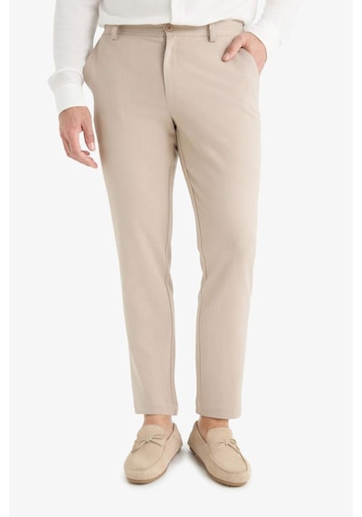 Defacto Tailored Fit Düz Paça Her Yöne Esneyen Pantolon C7508ax25aubg766 Bej