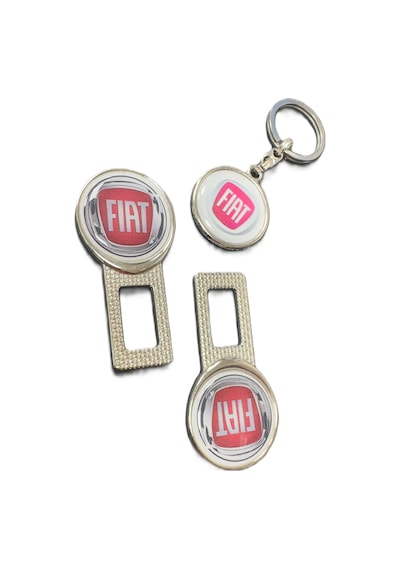 Fiat Uyumlu Emniyet Kemer Metal Toka 1 Çift + Anahtarlık 1 Adet