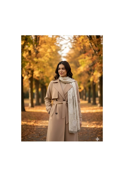 Tarzını Seç Vintage / Cupra Saten Aksesuar Şal Atkı Estascraf 180x70cm