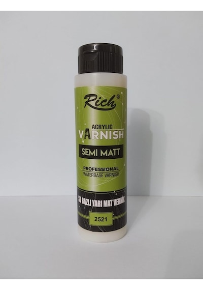 Tr Su Bazlı Yarı Mat Vernik, 500 Ml, Şeffaf, Akrilik