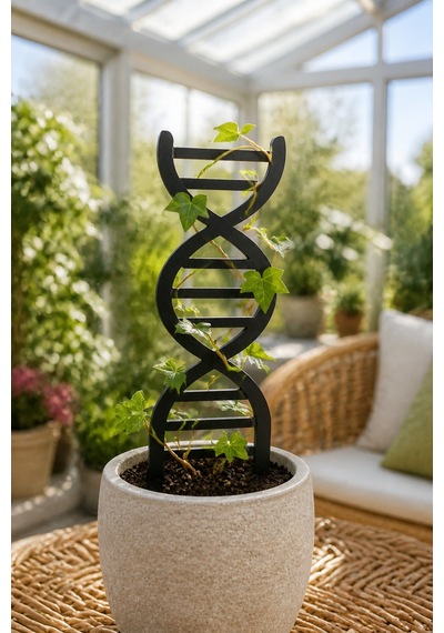 Arliadesign Dna Şeklinde Bitki Destek Çubuğu 5 Li Set 8x15 Cm Siyah 3 Mm Mdf Saksı Desteği