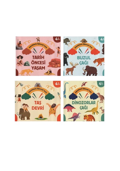 4+ Yaş Çocuklar İçin Etkinliklerle Eğlenceli Tarih - 4 Kitap Set
