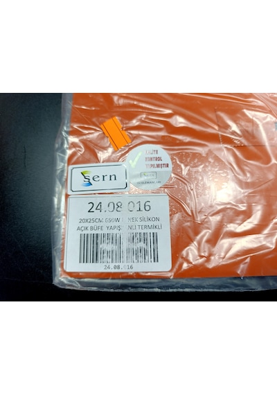Sern Esnek Silikon Açık Büfe 25x20cm Yapışkanlı Termikli Isıtıcı Rezistans 650w R1035