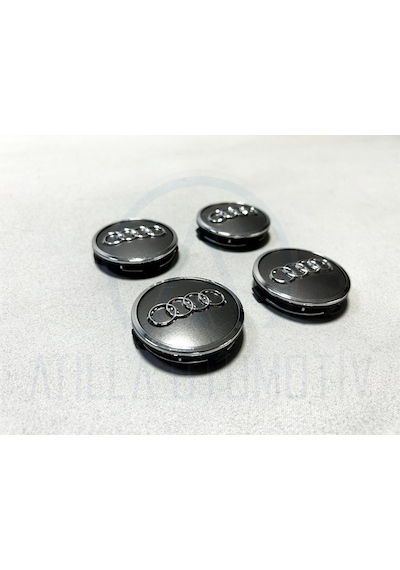 4 X Audi A5 2017-2025 Çelik Jant Göbeği Takım 61mm Gri