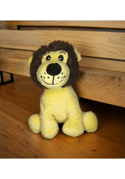 Kişiye Özel Sarı Kırmızı Taraftar Kupa & Hediyelik Sevimli Peluş Aslan 22cm Hediye Seti