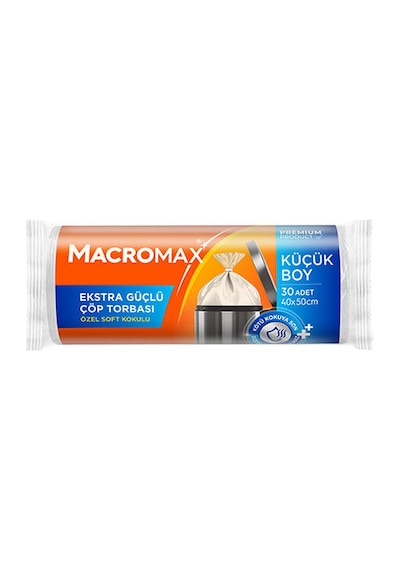 4 Adet Macromax Extra Güçlü Çöp Torbası Küçük Boy 30'lu