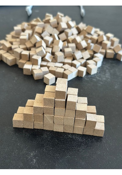 Nest Woodtr 1x1x1cm 100 Adet Mdf Küp Ham Doğal Boyanabilir Mdf Küp Minecraft Küp Zeka Oyunu