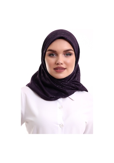 Kofra Desenli Baş Örtü - Mor