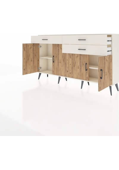 Arges Konsol 2 Raflı 3 Çekmeceli 4 Kapaklı 176x30x99 Aytaşı-çam/aytaşı Atlas Çam/aytası - Aytası