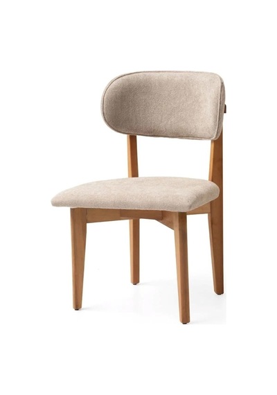 Ukbe Sofa Bohem 6'lı Yemek Masası Sandalyesi Krem