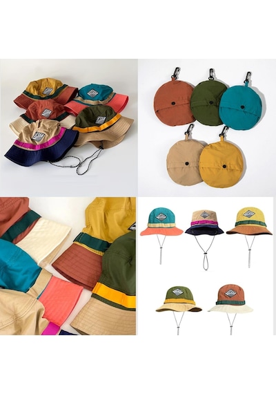 Valkyrie Katlanabilir Bucket Şapka Unisex Ayarlanabilir İpli Yazlık Outdoor Şapka Hafif Nefes Alabilir Kamp Balıkçı Şapkası Bej Bej