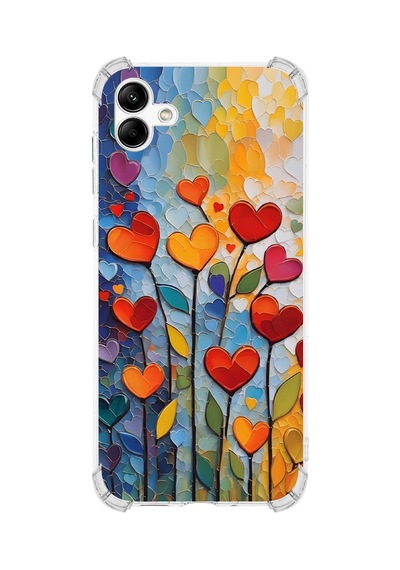 Printify Samsung Galaxy A04 İle Uyumlu Düşlerin Dansı Serisi Kökten Sevgi Tasarımlı Uv Baskılı Köşe Korumalı Antişok Kılıf Şeffaf