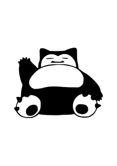 Snorlax Pokemon Kaliteli Kaliteli Sticker 20 X 16 Cm