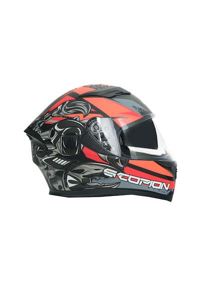 Gp Nero Mks003-mbb3o Güneş Vizörlü Şeffaf Full Face Motosiklet Kaskı Siyah Kırmızı Gri