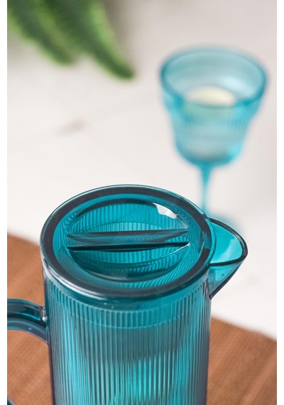 Arkilik Barok 1,5 L Aquamarin Sürahi -Buzdolabı Kapak Rafına Sığar