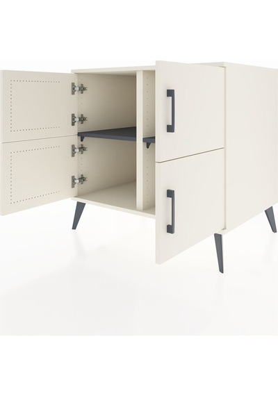 Kronos Şifonyer 2 Raflı 4 Kapaklı 88x59x80 Aytaşı-aytaşı/antrasit Aytaşı/antrasit