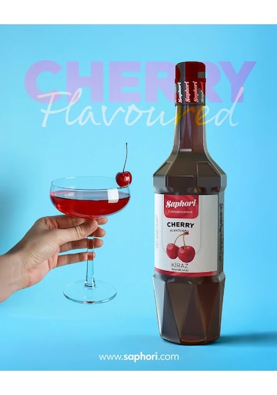 Saphori Kiraz Aromalı Kokteyl Şurubu Kiraz Şurubu 700 Ml