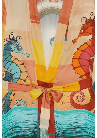 Defacto Jaquette X Defacto Desenli Kimono H1251ax26hsbg389 Bej-bg389
