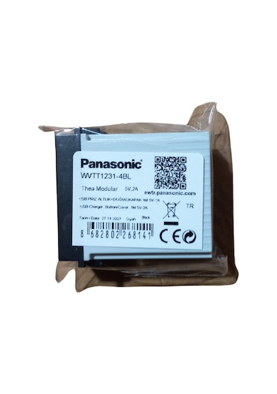 Viko Panasonic Thea Modüler Siyah Usb Şarj Prizi Alt+kapak 1m 5v-2a - Wvtt12314bl-tr